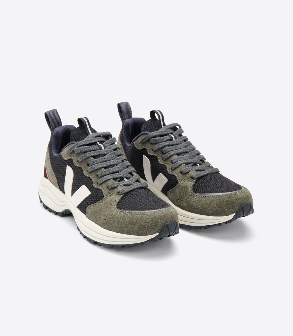 Veja Trainers Mens Black/Grey/Olive - Venturi Bastille B-mesh - XPSV-46987